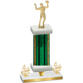 Premium Single Green Glacier Fourth Place Volleyball Trophy