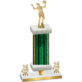 Premium Single Green Glacier Year Volleyball Trophy