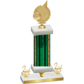Premium Single Green Glacier Second Place Volleyball Trophy