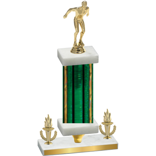Premium Single Green Glacier Victory Swimming Trophy