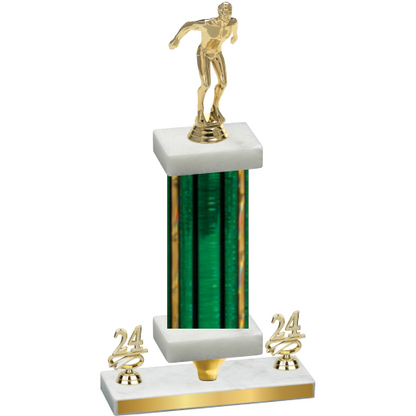 Premium Single Green Glacier Year Swimming Trophy