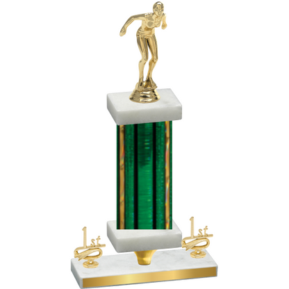 Premium Single Green Glacier First Place Tennis Trophy