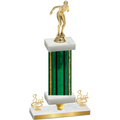 Premium Single Green Glacier Third Place Tennis Trophy