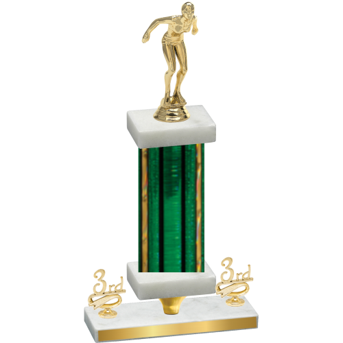 Premium Single Green Glacier Third Place Tennis Trophy