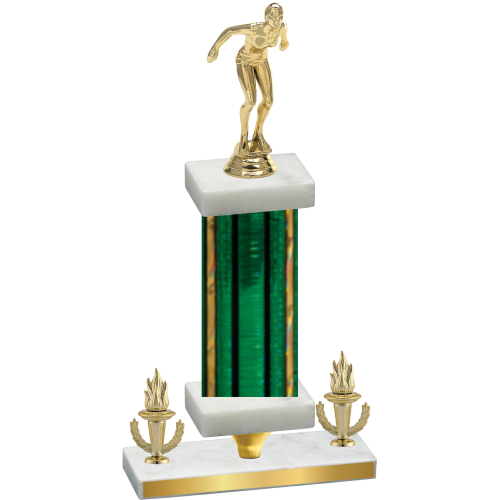 Premium Single Green Glacier Victory Tennis Trophy