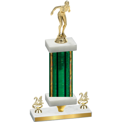 Premium Single Green Glacier Year Tennis Trophy