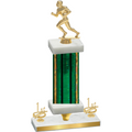 Premium Single Green Glacier First Place Football Trophy