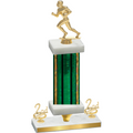 Premium Single Green Glacier Second Place Football Trophy