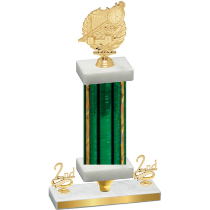 Premium Single Green Glacier Second Place Swimming Trophy