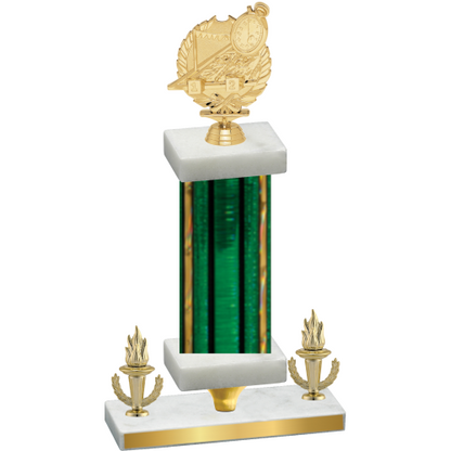 Premium Single Green Glacier Victory Swimming Trophy