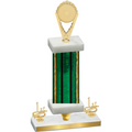 Premium Single Green Glacier First Place Insert Trophy