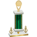 Premium Single Green Glacier Victory Insert Trophy
