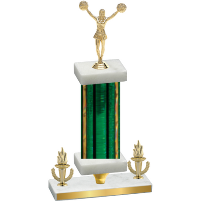 Premium Single Green Glacier Victory Cheerleading Trophy