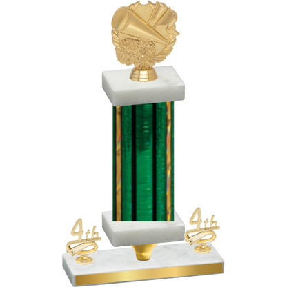 Premium Single Green Glacier Fourth Place Cheerleading Trophy