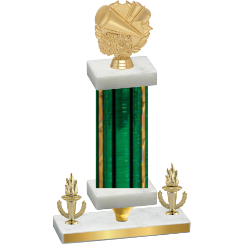 Premium Single Green Glacier Victory Cheerleading Trophy