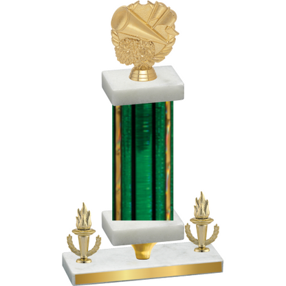 Premium Single Green Glacier Victory Cheerleading Trophy