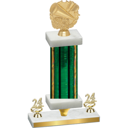 Premium Single Green Glacier Year Cheerleading Trophy