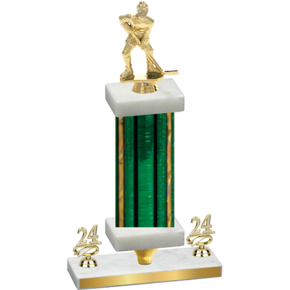 Premium Single Green Glacier Year Hockey Trophy