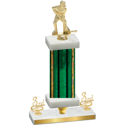 Premium Single Green Glacier Third Place Hockey Trophy