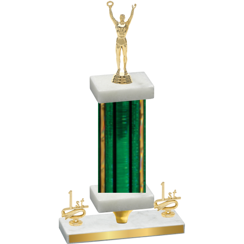 Premium Single Green Glacier First Place Victory Trophy