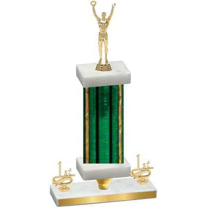 Premium Single Green Glacier First Place Victory Trophy