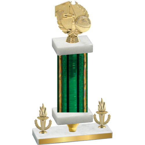 Premium Single Green Glacier Victory Basketball Trophy