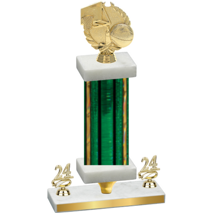 Premium Single Green Glacier Year Basketball Trophy