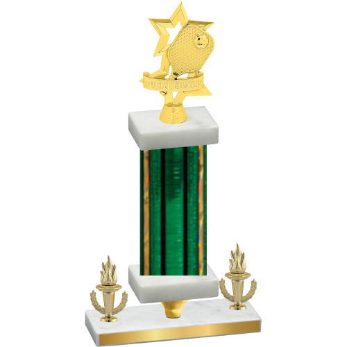Premium Single Green Glacier Victory Pickleball Trophy