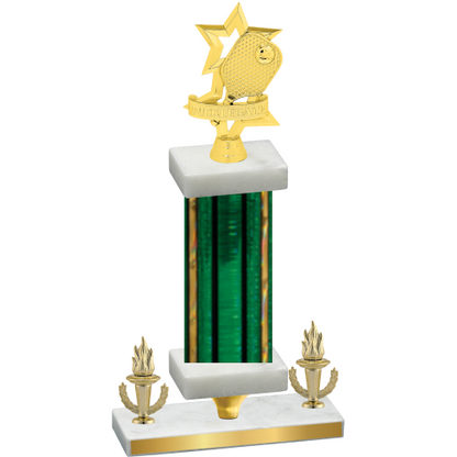 Premium Single Green Glacier Victory Pickleball Trophy