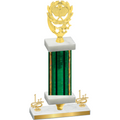 Premium Single Green Glacier First Place Pickleball Trophy