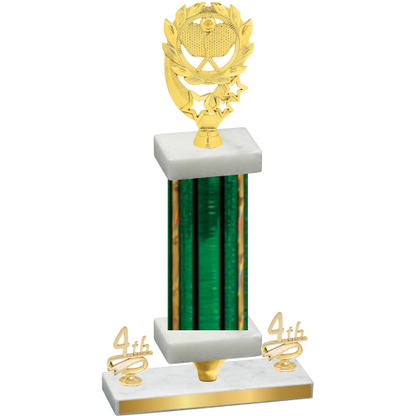 Premium Single Green Glacier Fourth Place Pickleball Trophy