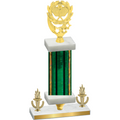 Premium Single Green Glacier Victory Pickleball Trophy