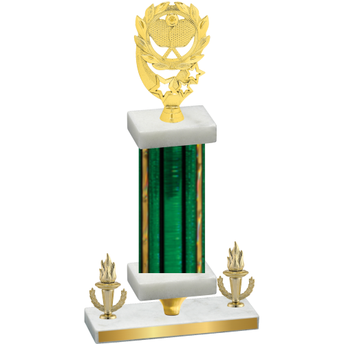 Premium Single Green Glacier Victory Pickleball Trophy