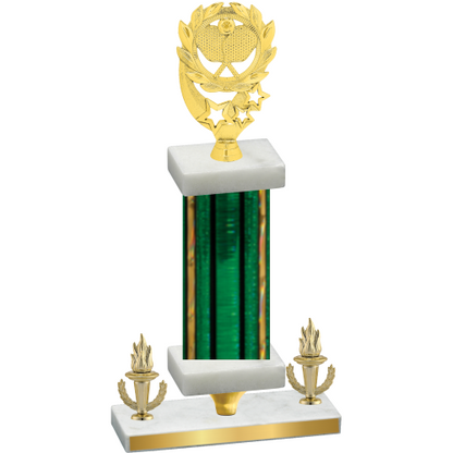 Premium Single Green Glacier Victory Pickleball Trophy