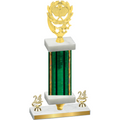 Premium Single Green Glacier Year Pickleball Trophy