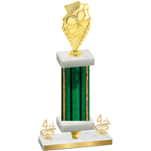 Premium Single Green Glacier Fourth Place Pickleball Trophy