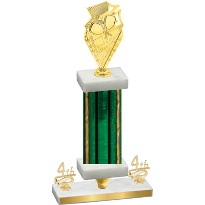 Premium Single Green Glacier Fourth Place Pickleball Trophy