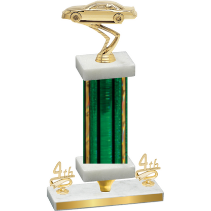 Premium Single Green Glacier Fourth Place Cars Trophy