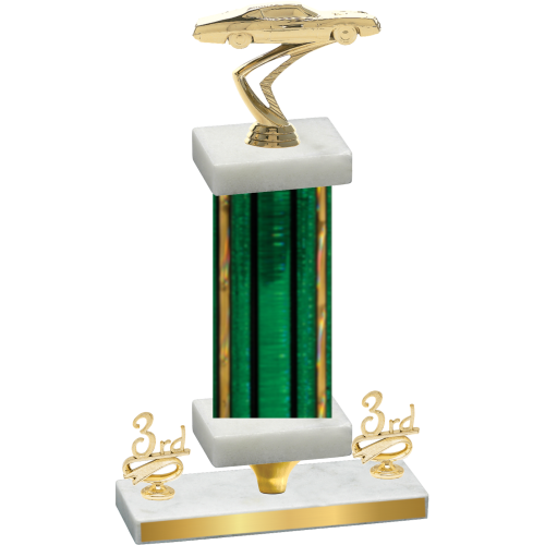 Premium Single Green Glacier Third Place Cars Trophy