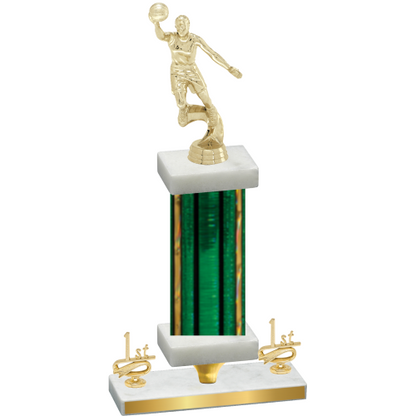 Premium Single Green Glacier First Place Basketball Trophy
