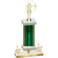 Premium Single Green Glacier Second Place Archery Trophy