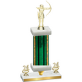 Premium Single Green Glacier Year Archery Trophy