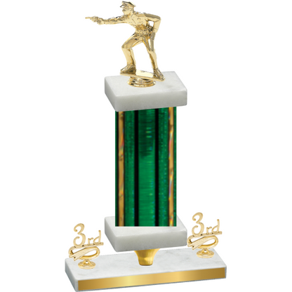 Premium Single Green Glacier Third Place Shooter Trophy