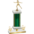 Premium Single Green Glacier Second Place Skater Trophy