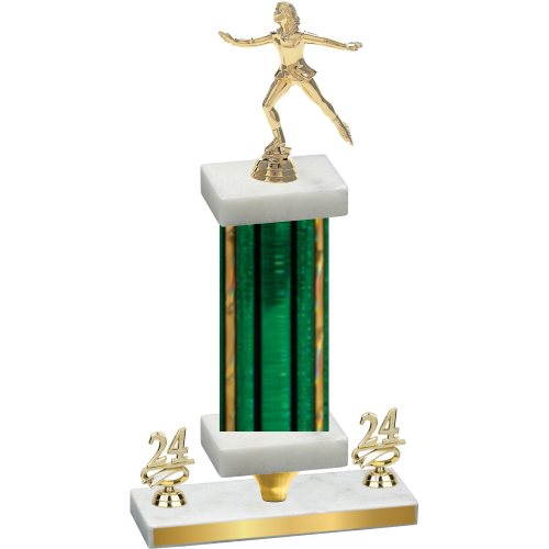 Premium Single Green Glacier Year Skater Trophy