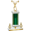 Premium Single Green Glacier Victory Weights Trophy