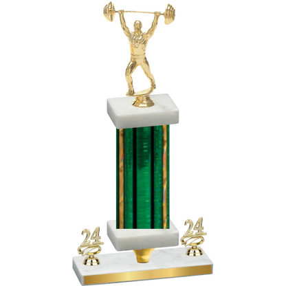 Premium Single Green Glacier Year Weights Trophy