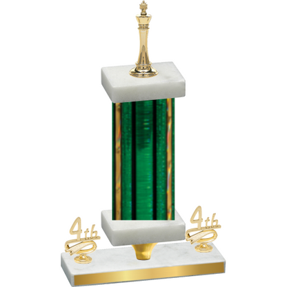 Premium Single Green Glacier Fourth Place Chess Trophy