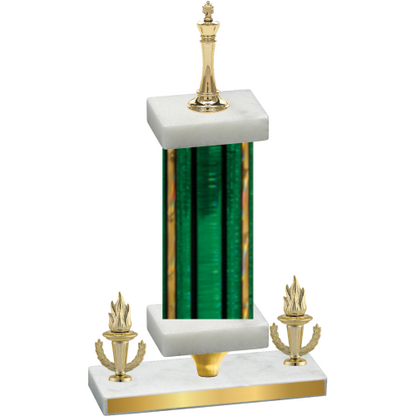 Premium Single Green Glacier Victory Chess Trophy