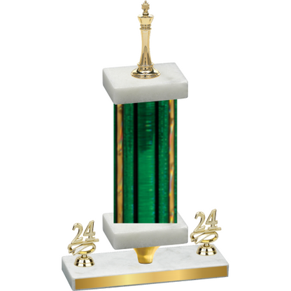 Premium Single Green Glacier Year Chess Trophy